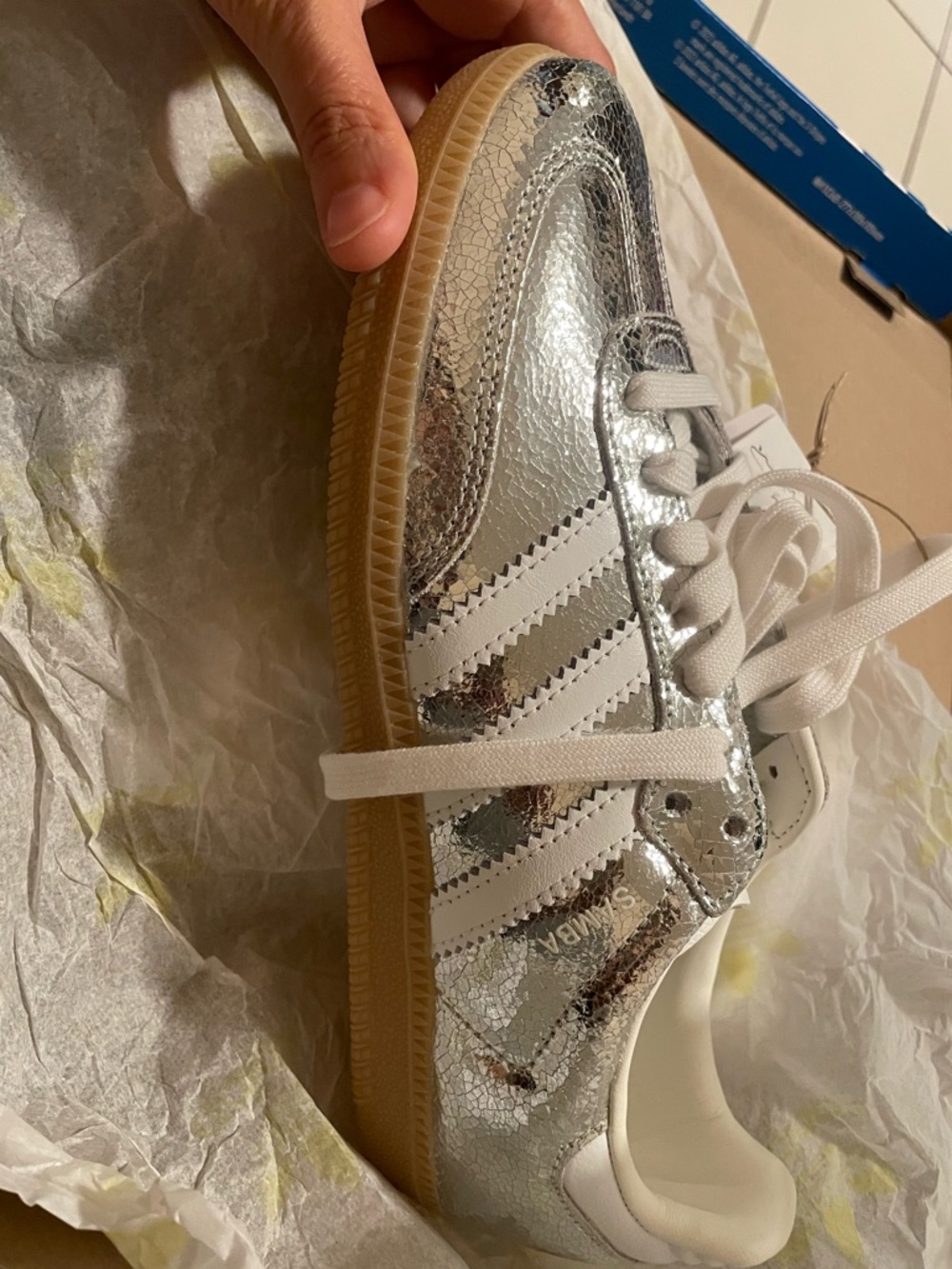 Adidas Silver Metallic Sneakers